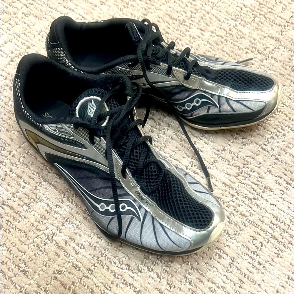 Saucony Men's Black and Silver Running Shoes